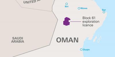 Karte der khazzan Oman