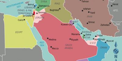 Karte von Oman map nahen Osten