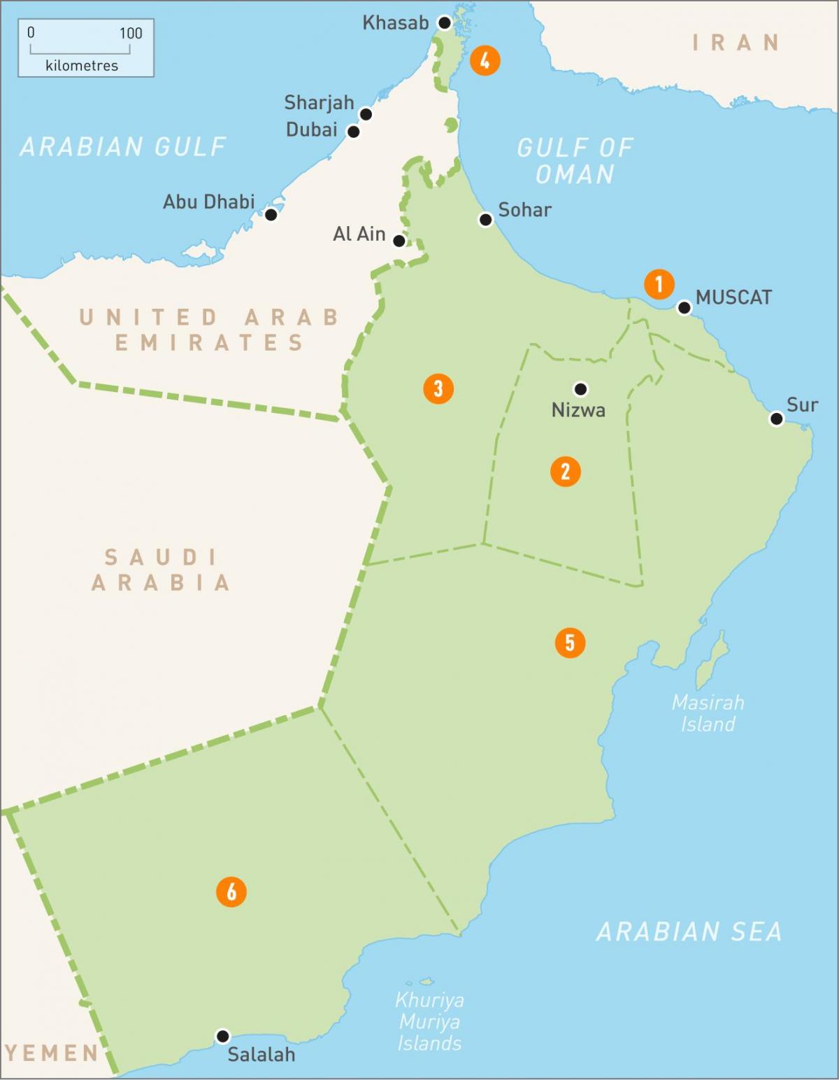 Oman Karte hd