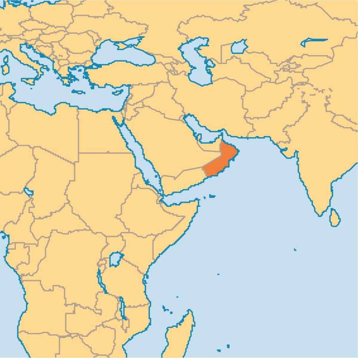 Oman Karte, Welt Karte