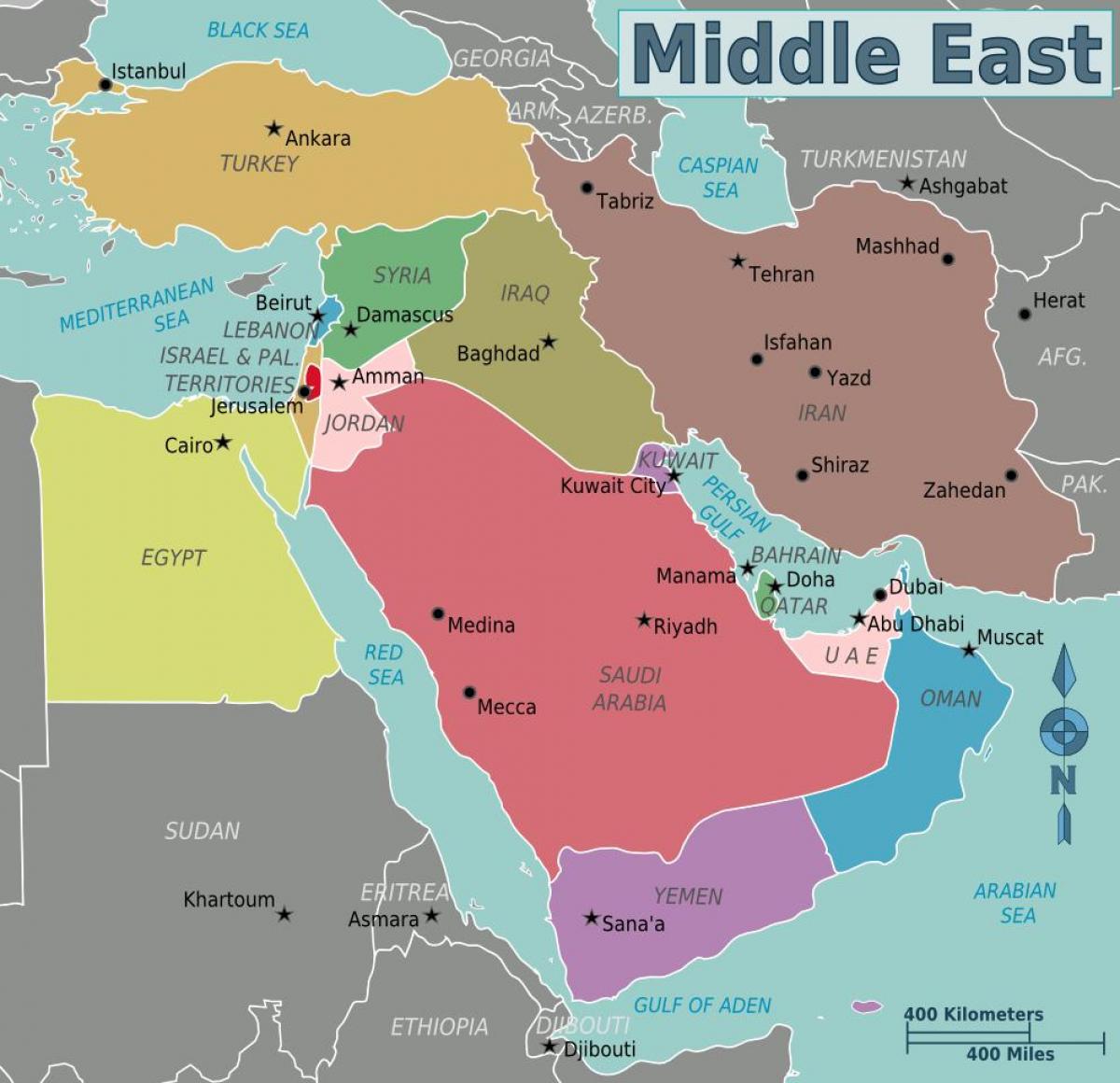 Karte von Oman map nahen Osten
