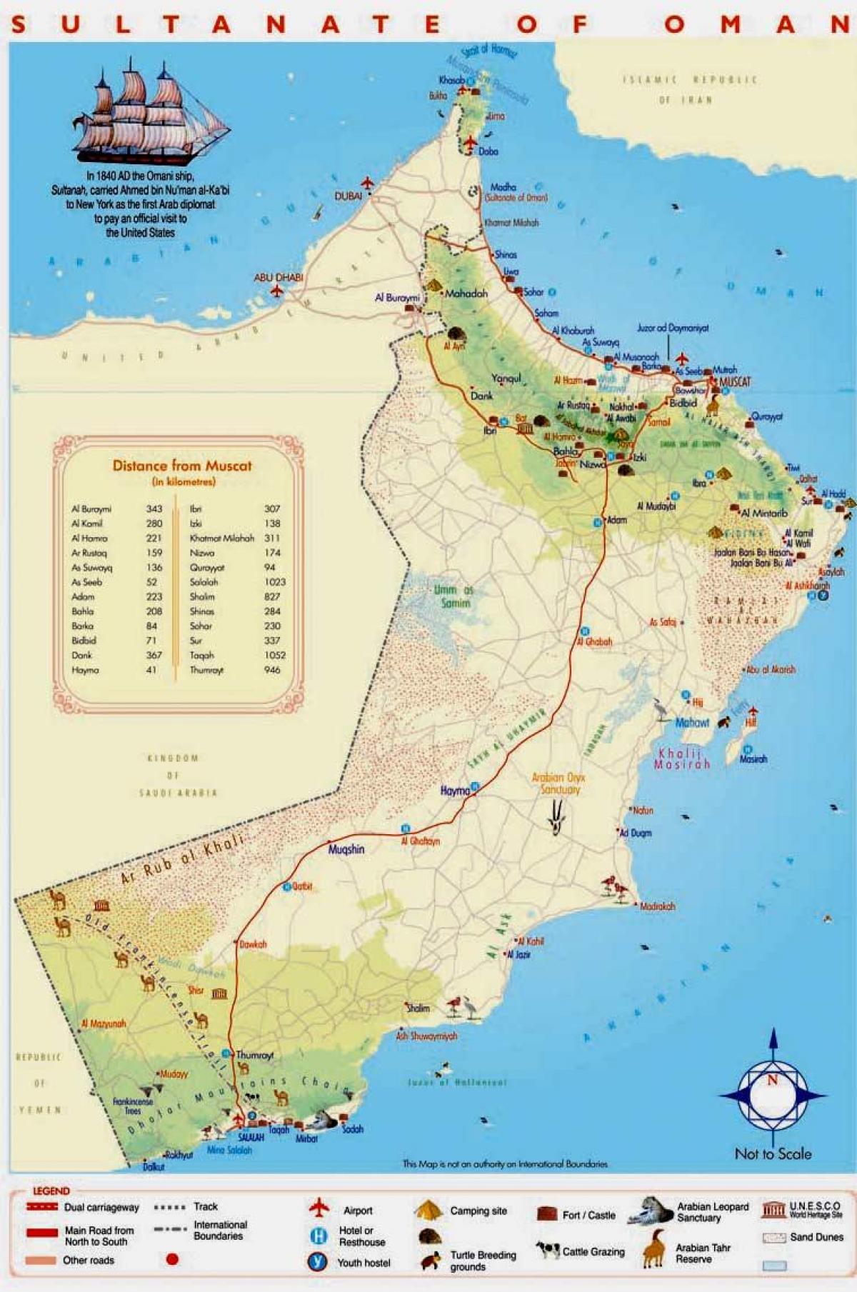 oman karte sehenswürdigkeiten Oman Touristenattraktionen Anzeigen Oman Sehenswurdigkeiten Karte West Asien Asia oman karte sehenswürdigkeiten